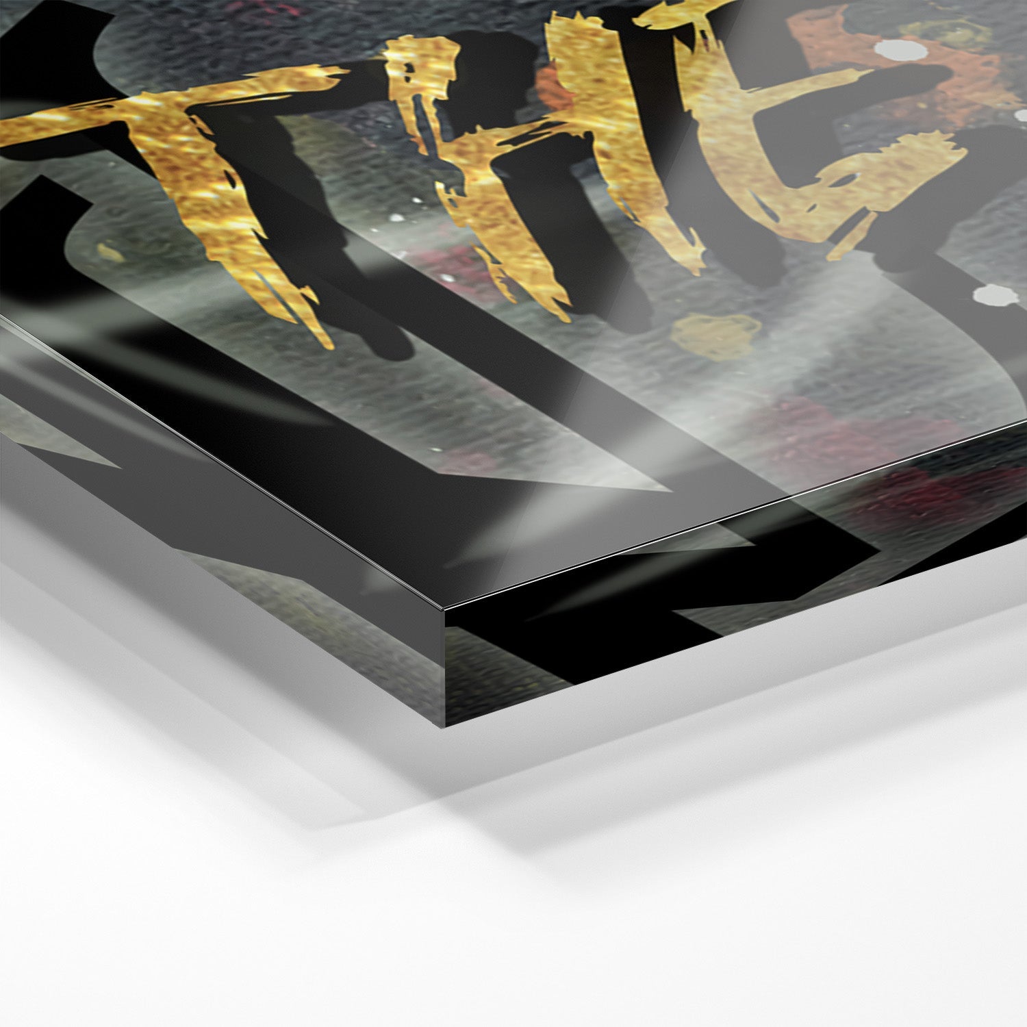TAKE THE RISK OWN THE REWARD*Plexiglas*40x60*Plexiglas*Kunstwerk*Masculina.nl