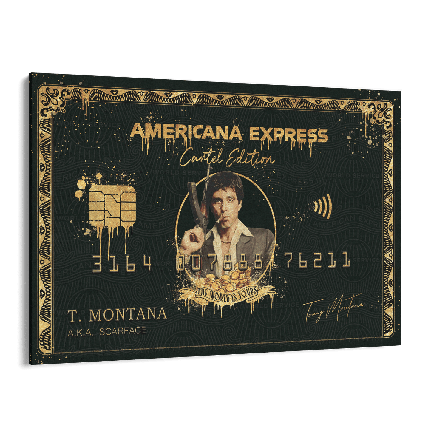 TONY MONTANA - AMERICANA EXPRESS*Canvas*60x40 cm*Canvas*Kunstwerk*Masculina.nl