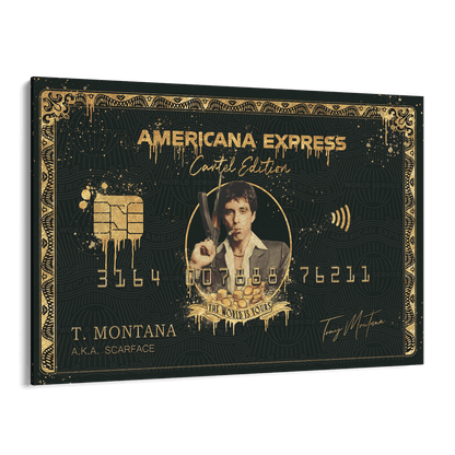 TONY MONTANA - AMERICANA EXPRESS*Canvas*60x40 cm*Canvas*Kunstwerk*Masculina.nl