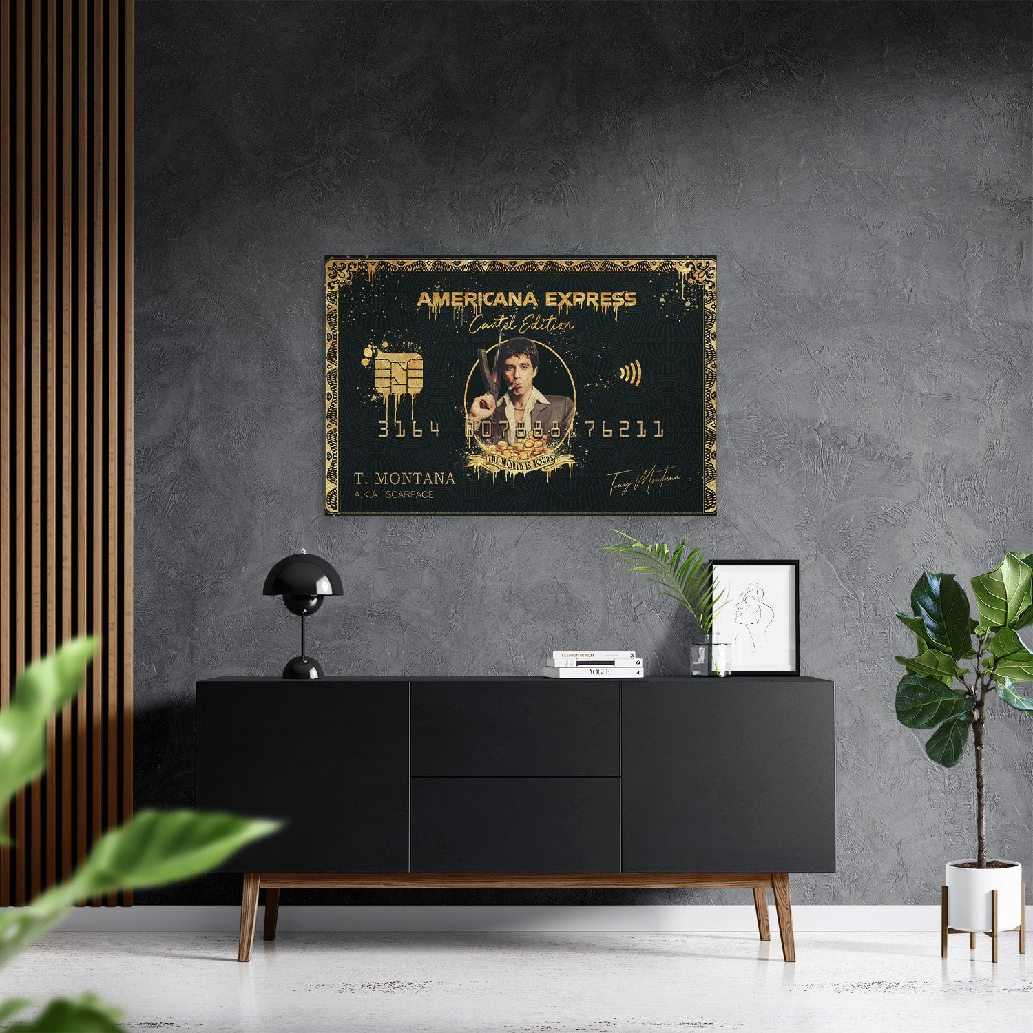 TONY MONTANA - AMERICANA EXPRESS*Canvas*60x40 cm*Canvas*Kunstwerk*Masculina.nl