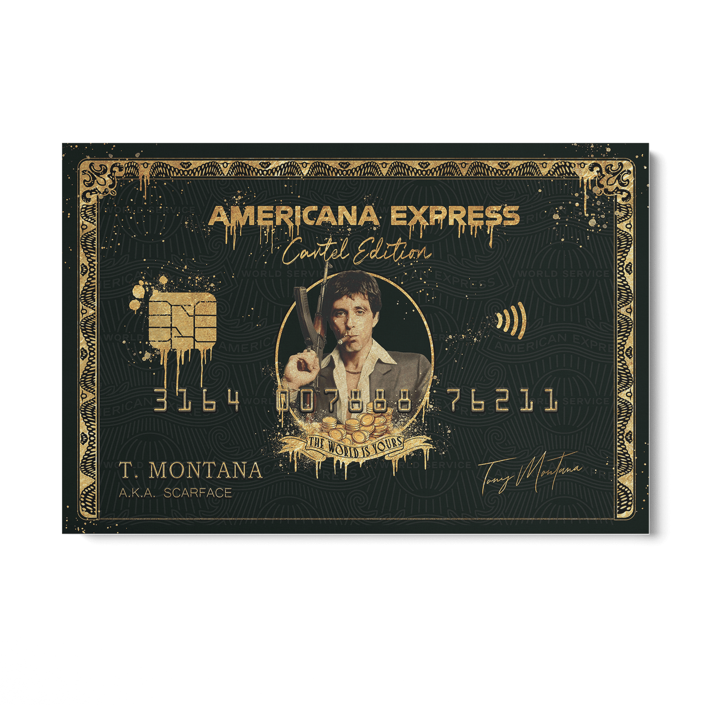 TONY MONTANA - AMERICANA EXPRESS*Canvas*60x40 cm*Canvas*Kunstwerk*Masculina.nl