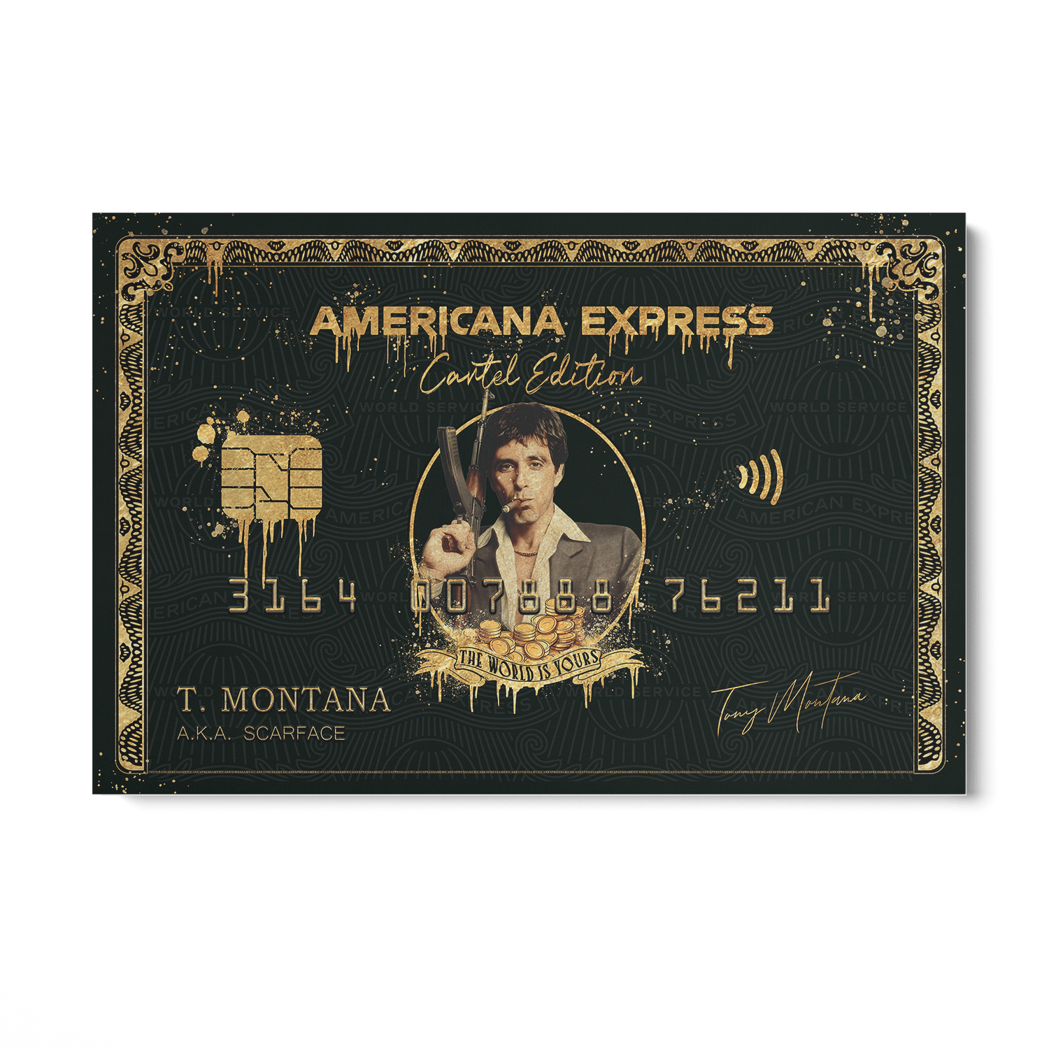 TONY MONTANA - AMERICANA EXPRESS*Canvas*60x40 cm*Canvas*Kunstwerk*Masculina.nl