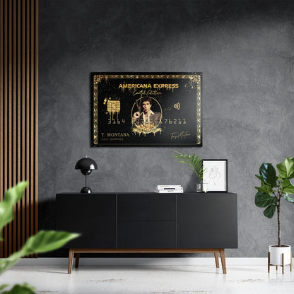 TONY MONTANA - AMERICANA EXPRESS*Dibond*60x40 cm*Dibond*Kunstwerk*Masculina.nl