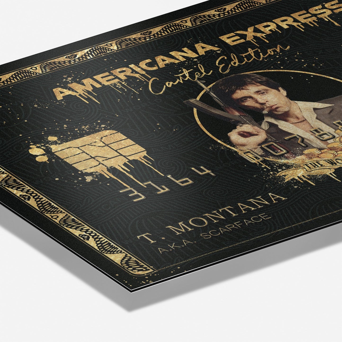 TONY MONTANA - AMERICANA EXPRESS*Dibond*60x40 cm*Dibond*Kunstwerk*Masculina.nl