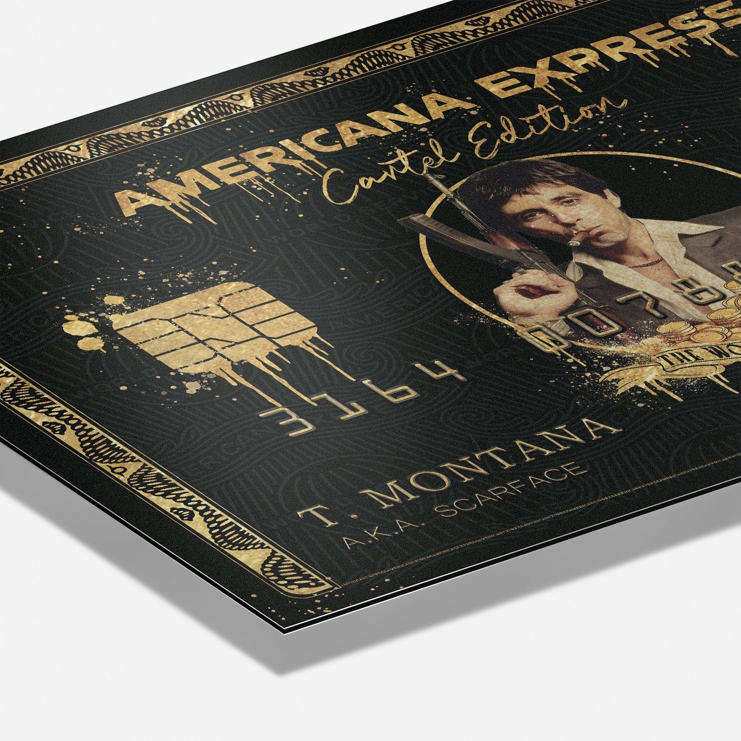 TONY MONTANA - AMERICANA EXPRESS*Dibond*60x40 cm*Dibond*Kunstwerk*Masculina.nl