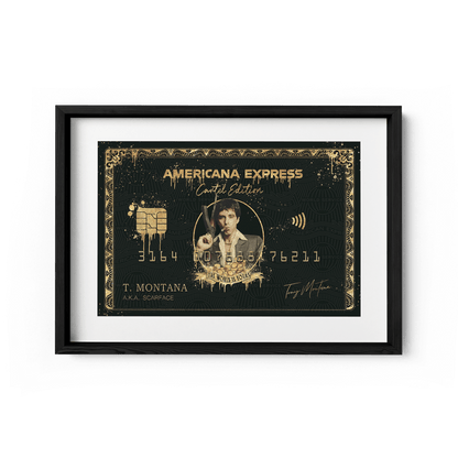 TONY MONTANA - AMERICANA EXPRESS*Papier*60x40 cm*Papier*Kunstwerk*Masculina.nl