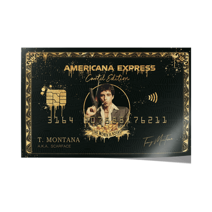 TONY MONTANA - AMERICANA EXPRESS*Papier*60x40 cm*Papier*Kunstwerk*Masculina.nl