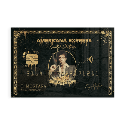 TONY MONTANA - AMERICANA EXPRESS*Plexiglas*60x40 cm*Plexiglas*Kunstwerk*Masculina.nl