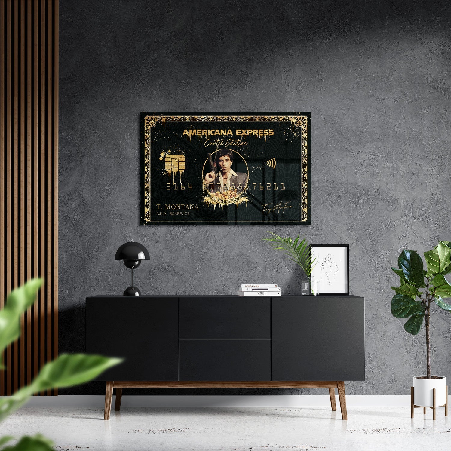 TONY MONTANA - AMERICANA EXPRESS*Plexiglas*60x40 cm*Plexiglas*Kunstwerk*Masculina.nl