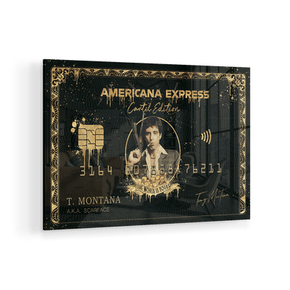 TONY MONTANA - AMERICANA EXPRESS*Plexiglas*60x40 cm*Plexiglas*Kunstwerk*Masculina.nl