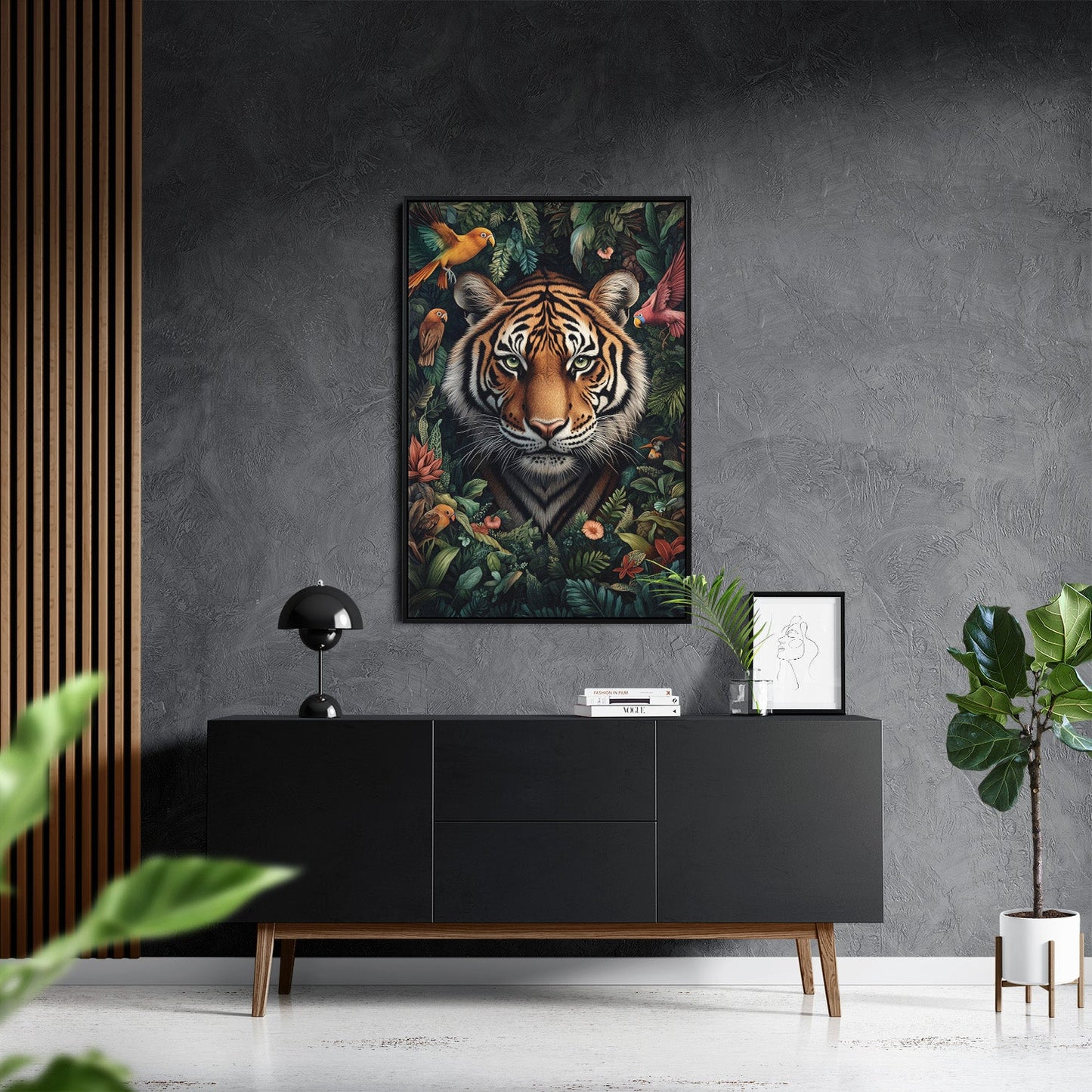 TROPICAL TIGER*Canvas*40x60*Baklijst*Kunstwerk*Masculina.nl