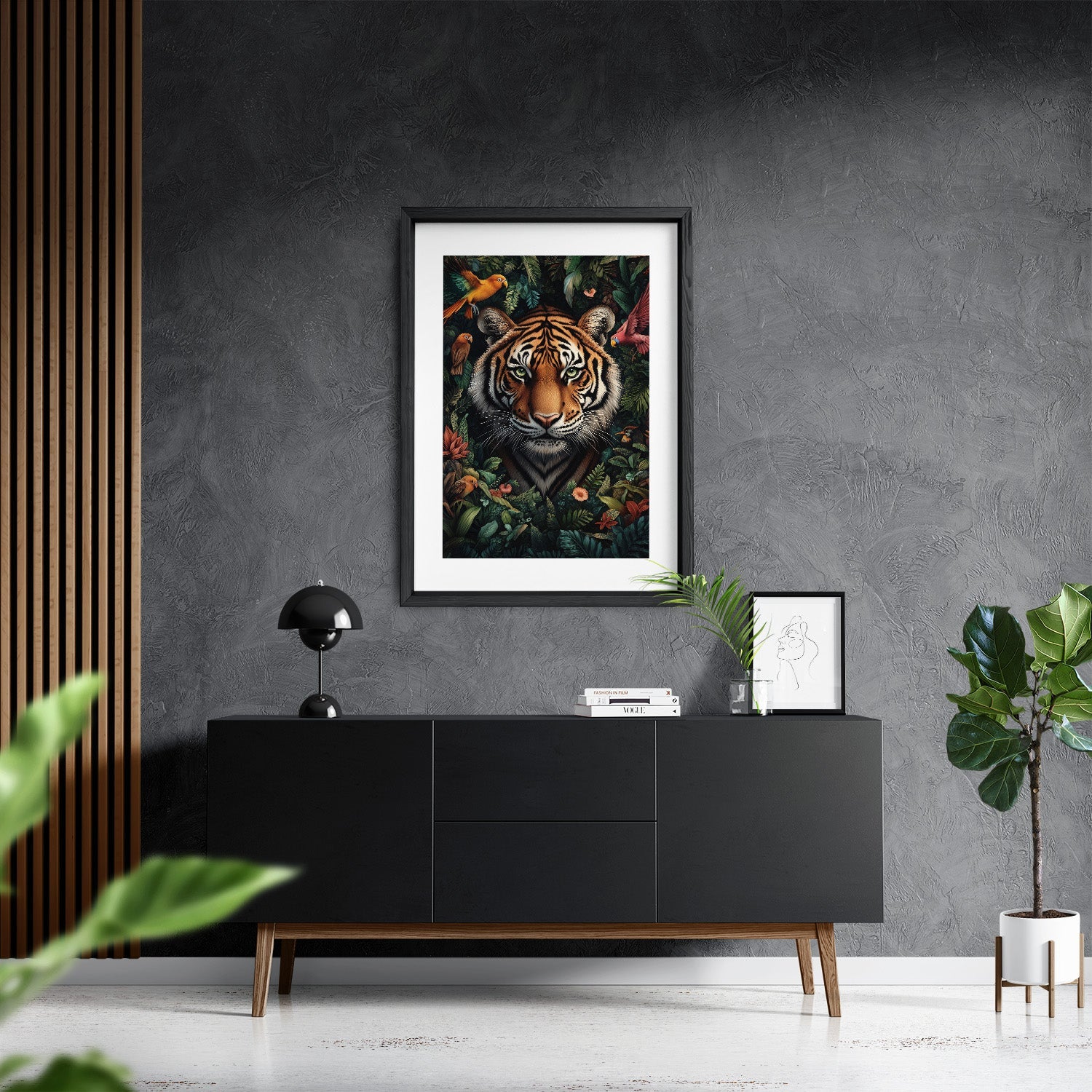 TROPICAL TIGER*Papier*40x60*Papier*Kunstwerk*Masculina.nl