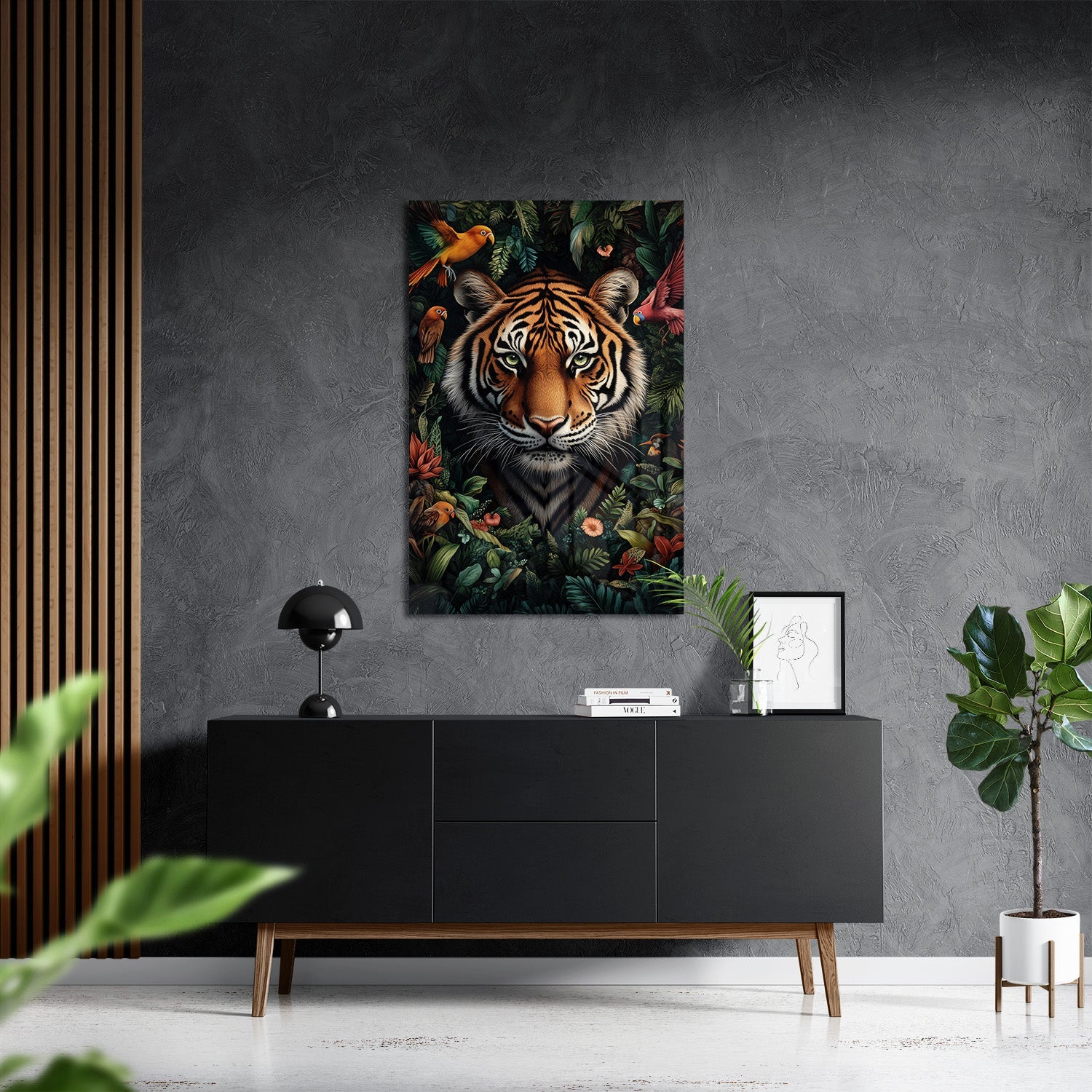 TROPICAL TIGER*Plexiglas*40x60*Plexiglas*Kunstwerk*Masculina.nl