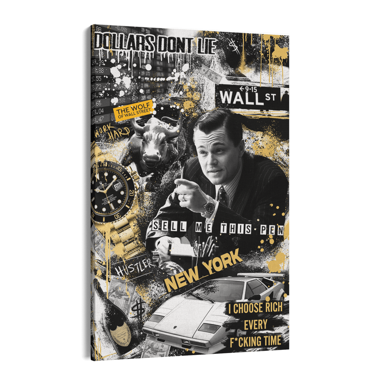 WALL STREET ROYALTY*Canvas*40x60*Canvas*Kunstwerk*Masculina.nl
