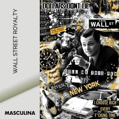 WALL STREET ROYALTY*Canvas*40x60*Canvas*Kunstwerk*Masculina.nl