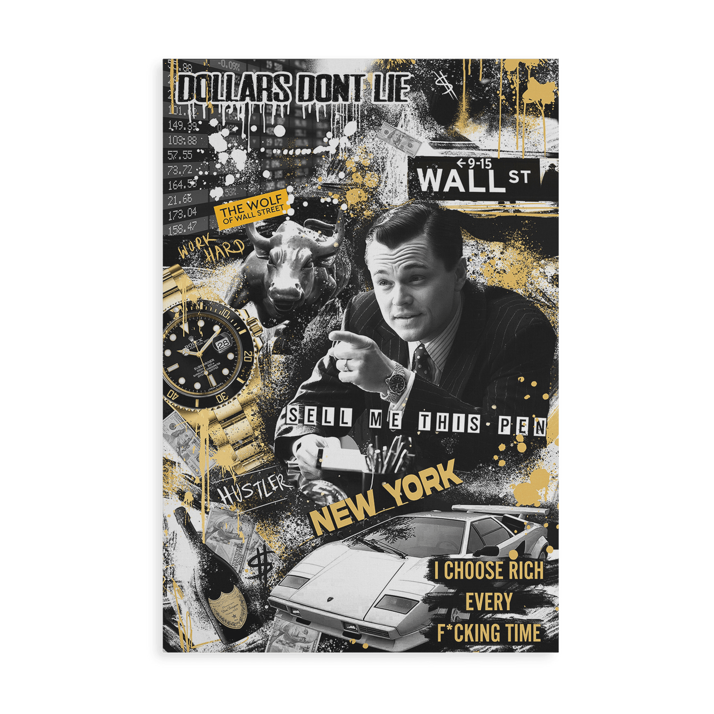 WALL STREET ROYALTY*Canvas*40x60*Canvas*Kunstwerk*Masculina.nl