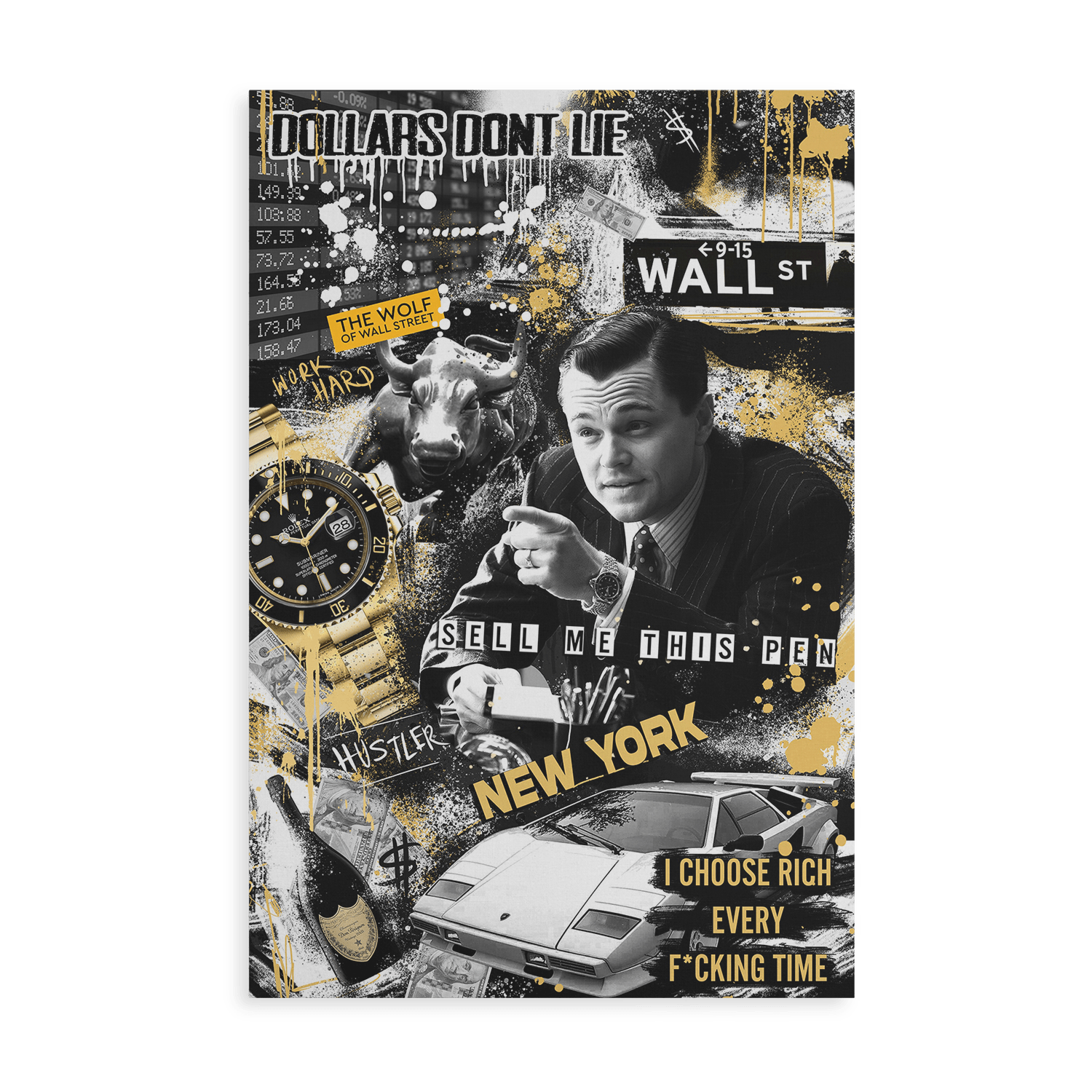 WALL STREET ROYALTY*Canvas*40x60*Canvas*Kunstwerk*Masculina.nl