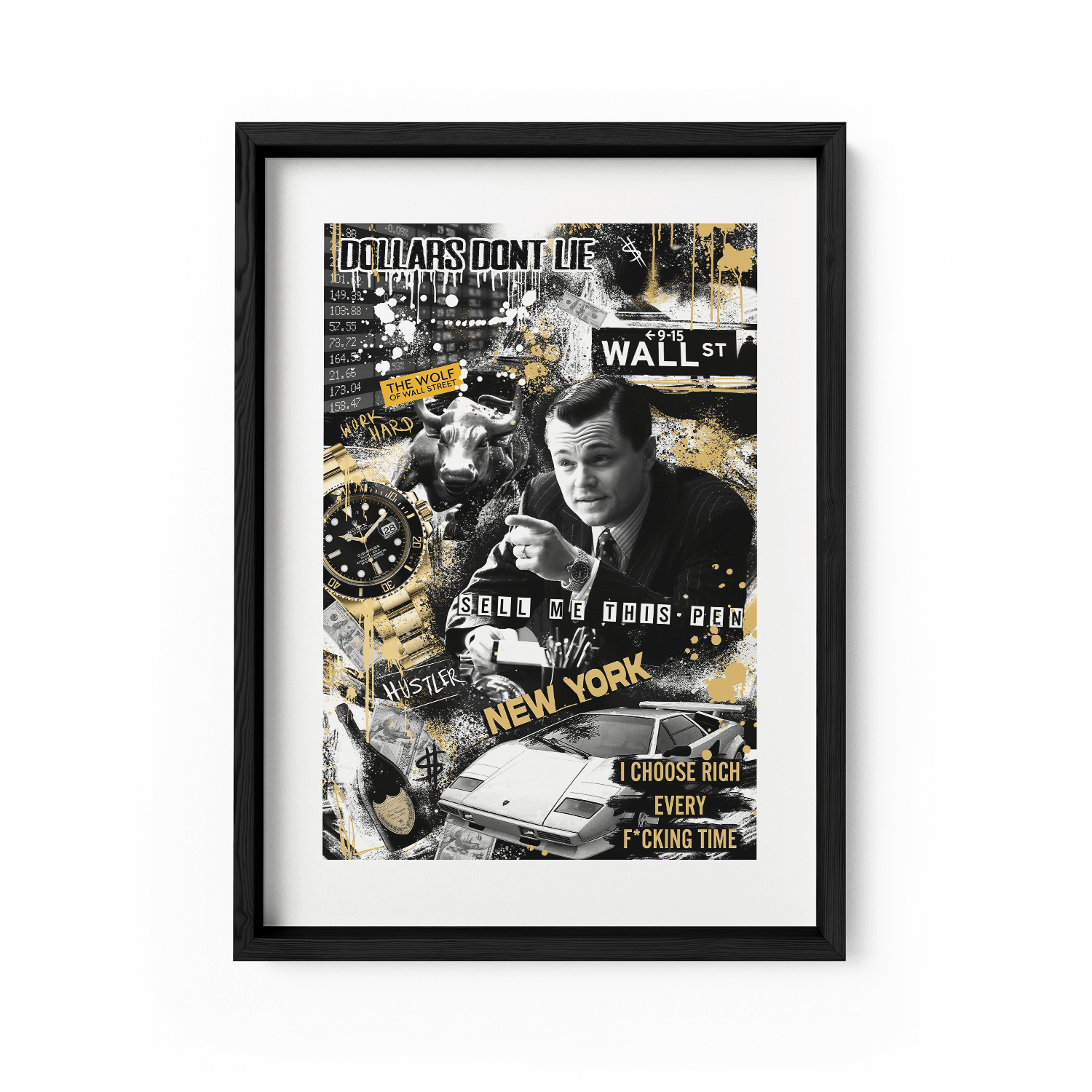 WALL STREET ROYALTY*Papier*40x60*Papier*Kunstwerk*Masculina.nl