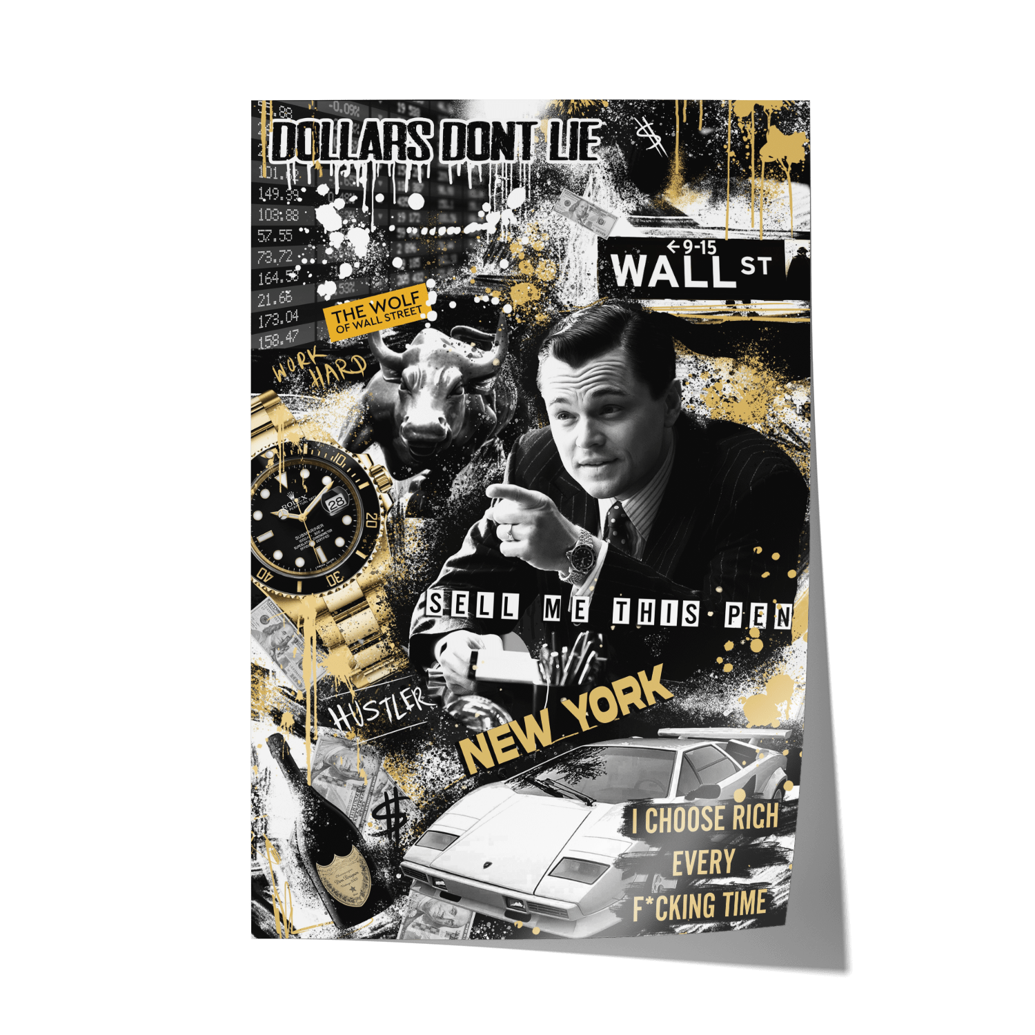 WALL STREET ROYALTY*Papier*40x60*Papier*Kunstwerk*Masculina.nl