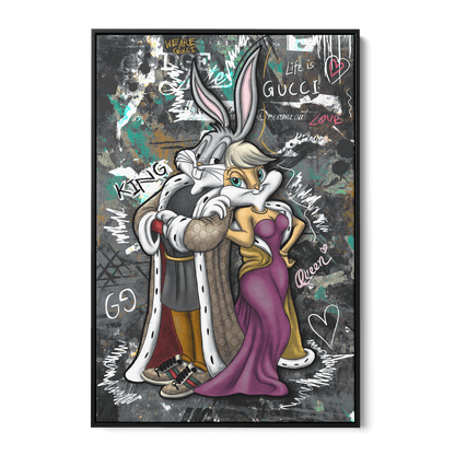 WE ARE GUCCI - LOLA & BUGS*Canvas*40x60 cm*Baklijst*Kunstwerk*Masculina.nl