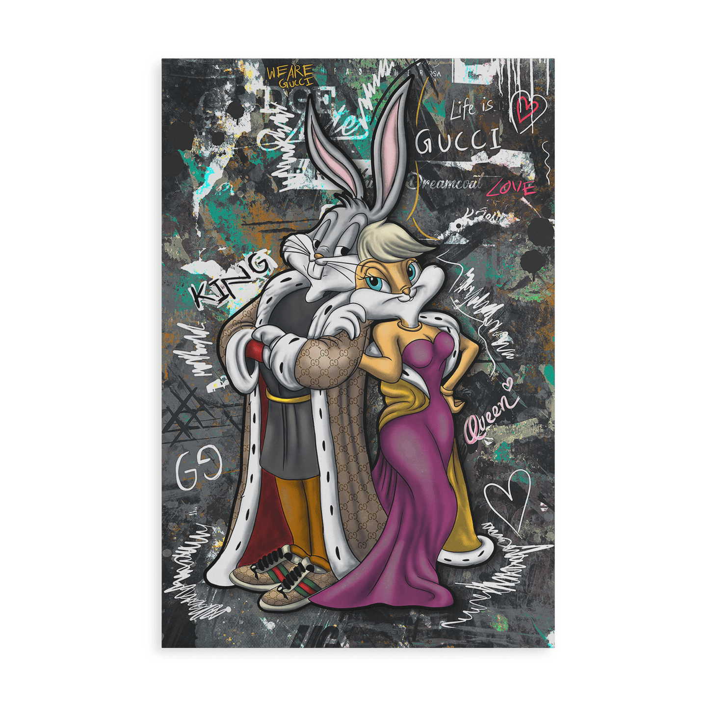 WE ARE GUCCI - LOLA & BUGS*Canvas*40x60 cm*Canvas*Kunstwerk*Masculina.nl