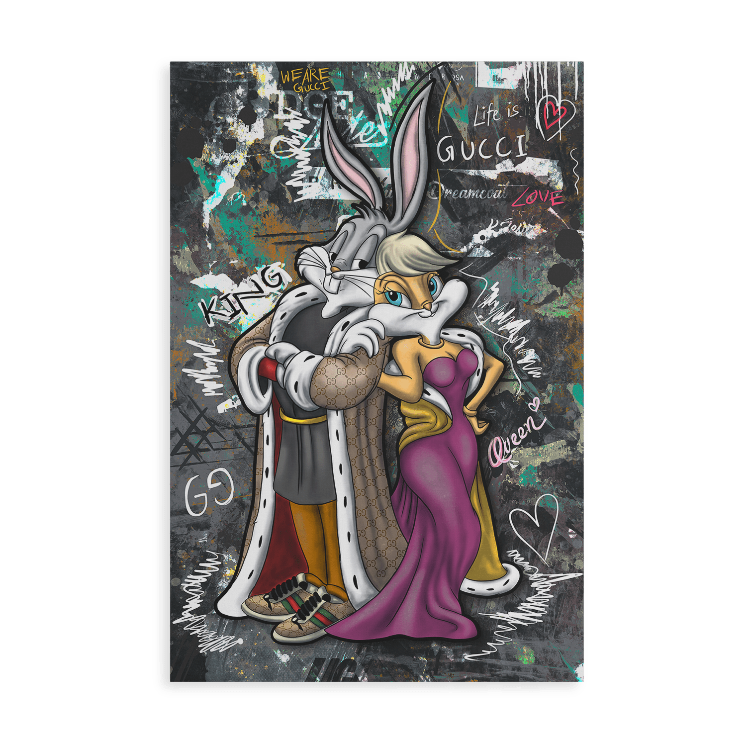 WE ARE GUCCI - LOLA & BUGS*Canvas*40x60 cm*Canvas*Kunstwerk*Masculina.nl