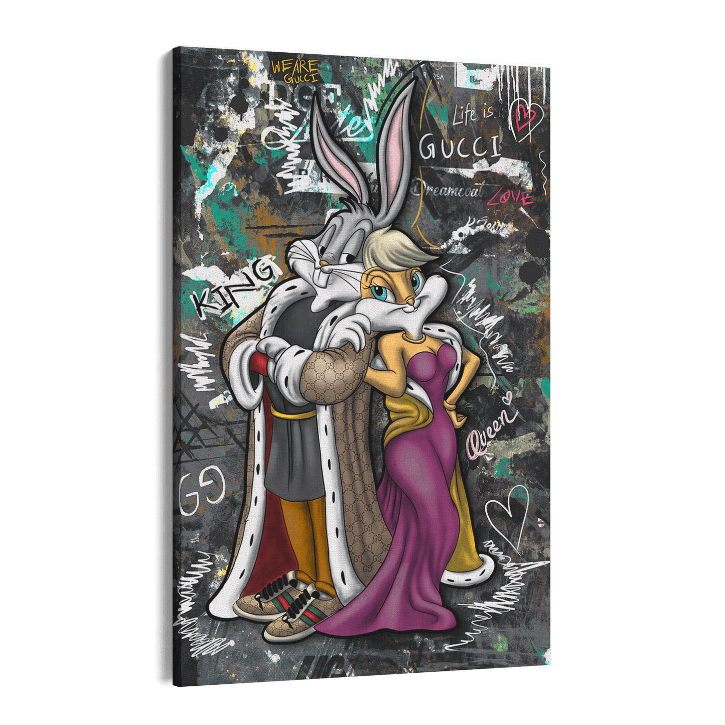 WE ARE GUCCI - LOLA & BUGS*Canvas*40x60 cm*Canvas*Kunstwerk*Masculina.nl