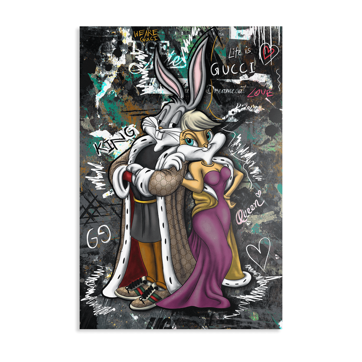 WE ARE GUCCI - LOLA & BUGS*Dibond*40x60 cm*Dibond*Kunstwerk*Masculina.nl
