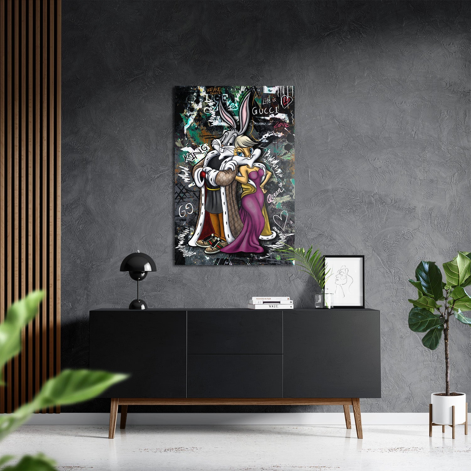 WE ARE GUCCI - LOLA & BUGS*Dibond*40x60 cm*Dibond*Kunstwerk*Masculina.nl