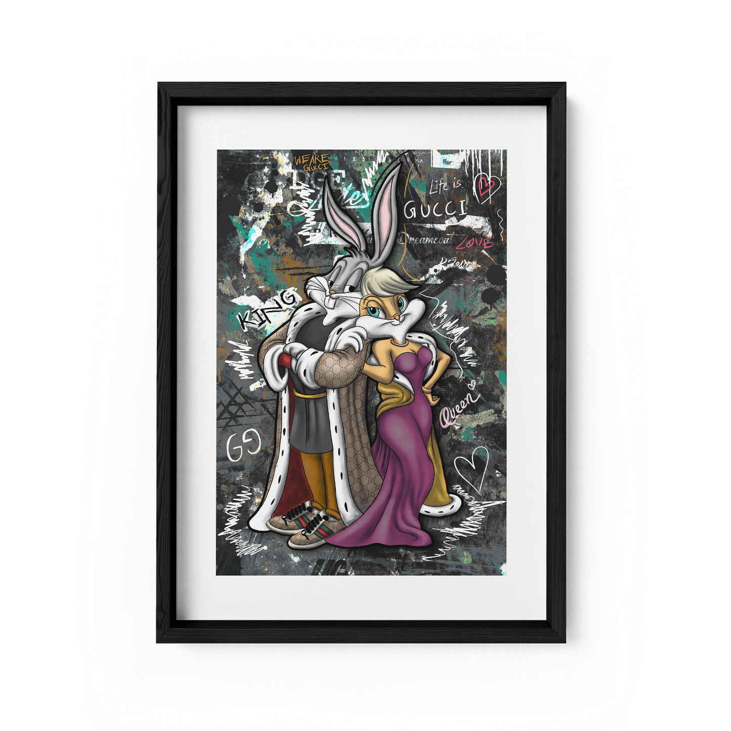 WE ARE GUCCI - LOLA & BUGS*Papier*40x60 cm*Papier*Kunstwerk*Masculina.nl
