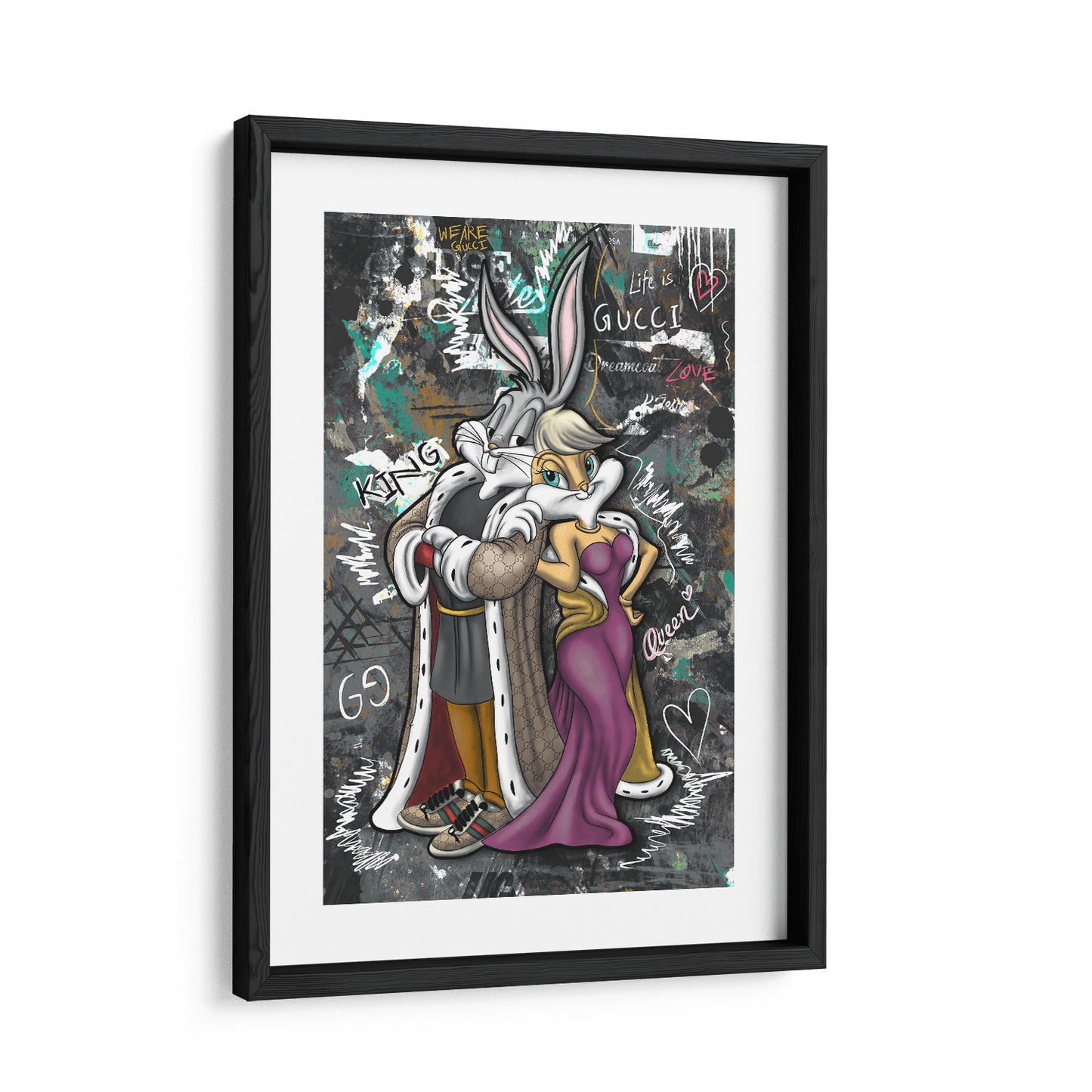 WE ARE GUCCI - LOLA & BUGS*Papier*40x60 cm*Papier*Kunstwerk*Masculina.nl