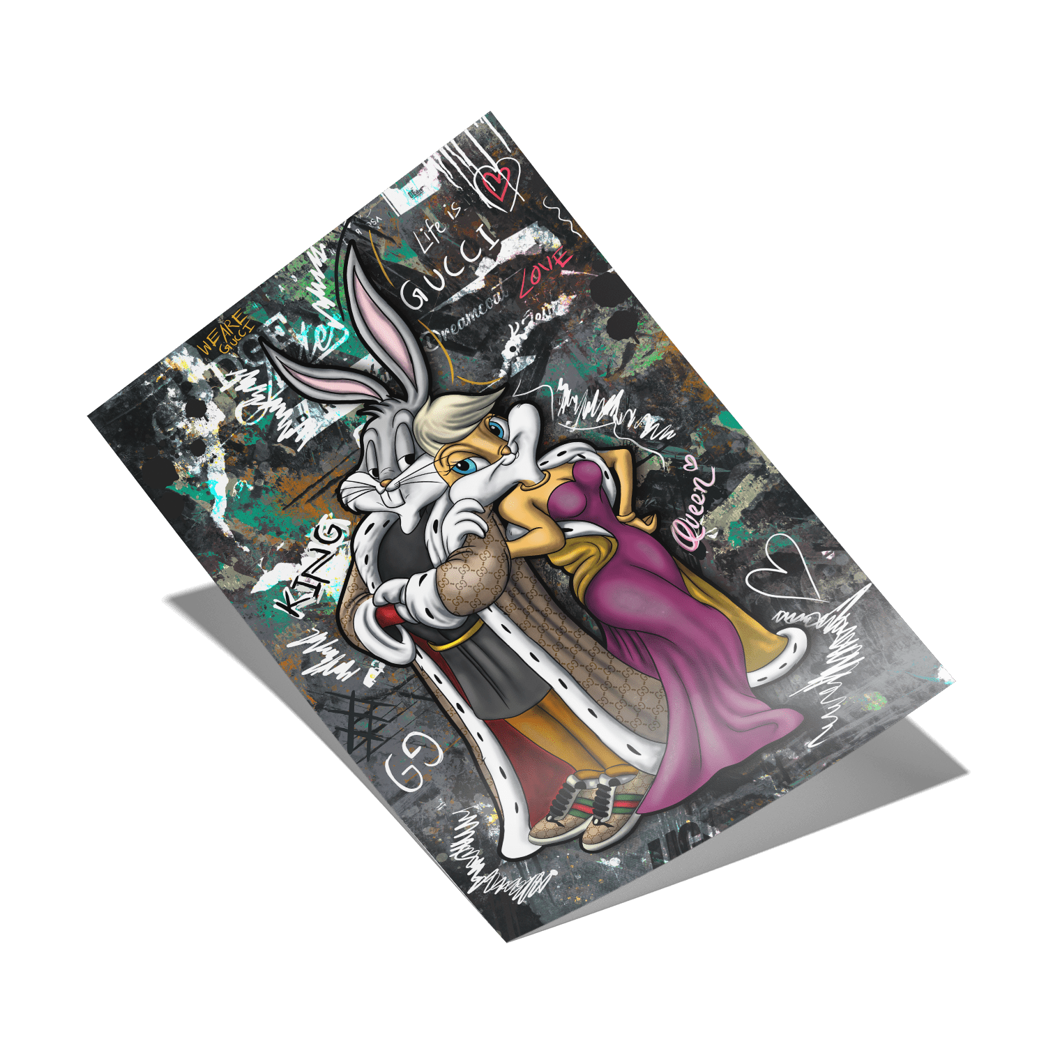 WE ARE GUCCI - LOLA & BUGS*Papier*40x60 cm*Papier*Kunstwerk*Masculina.nl