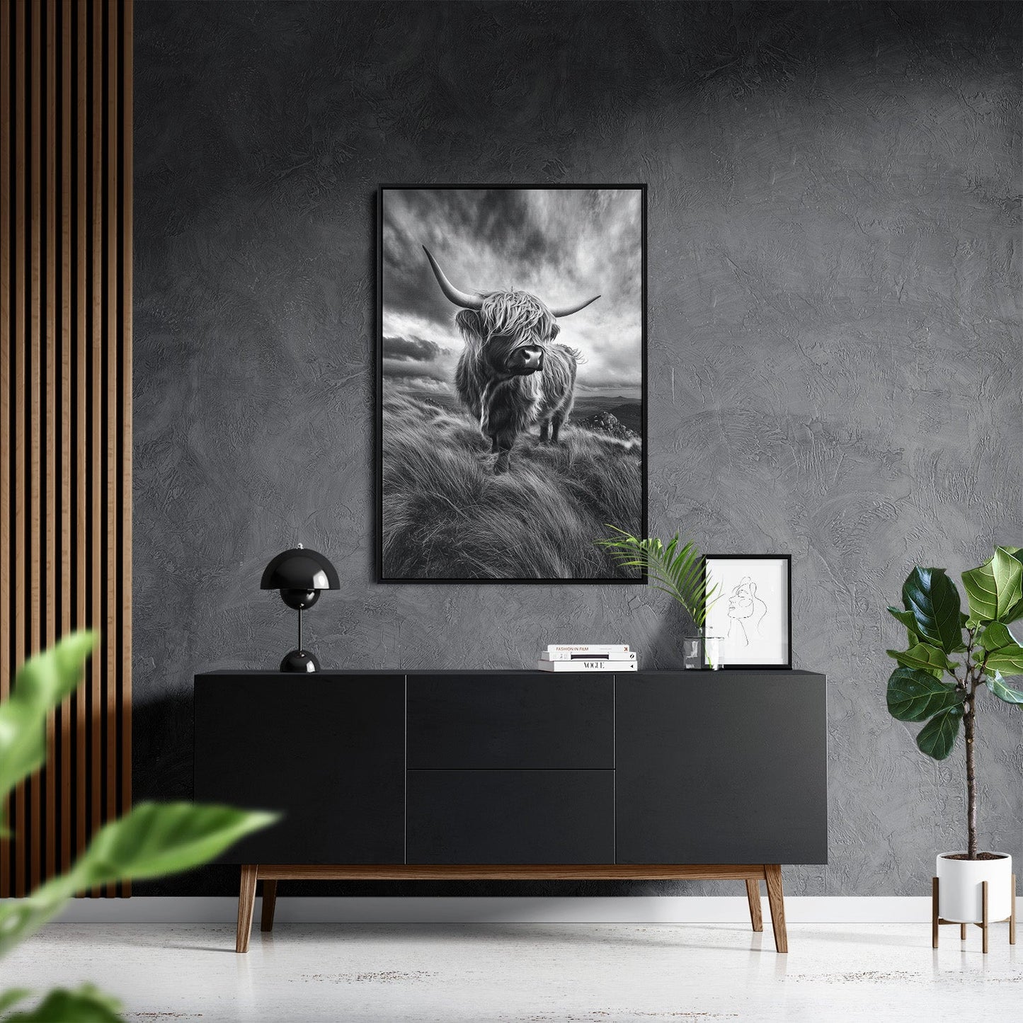 WINDSWEPT HIGHLANDER*Canvas*40x60*Baklijst*Kunstwerk*Masculina.nl