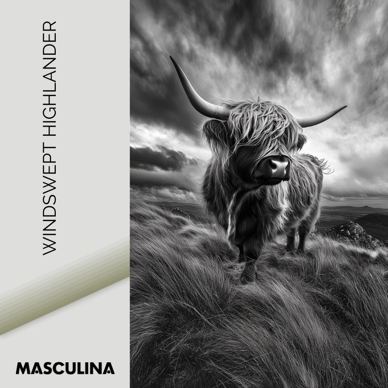 WINDSWEPT HIGHLANDER*Canvas*40x60*Canvas*Kunstwerk*Masculina.nl