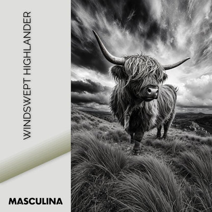 WINDSWEPT HIGHLANDER*Canvas*40x60 cm*Baklijst*Kunstwerk*Masculina.nl