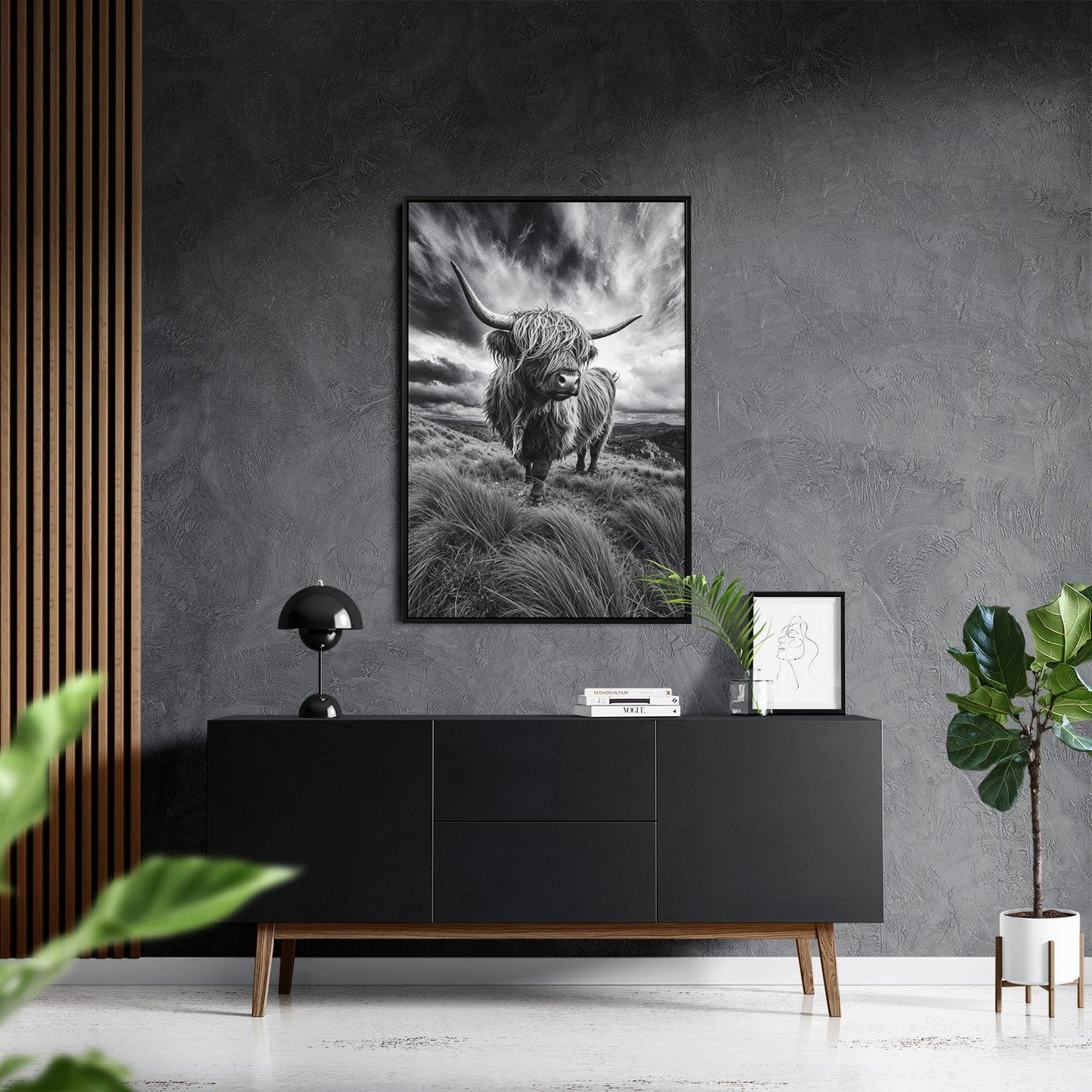 WINDSWEPT HIGHLANDER*Canvas*40x60 cm*Baklijst*Kunstwerk*Masculina.nl