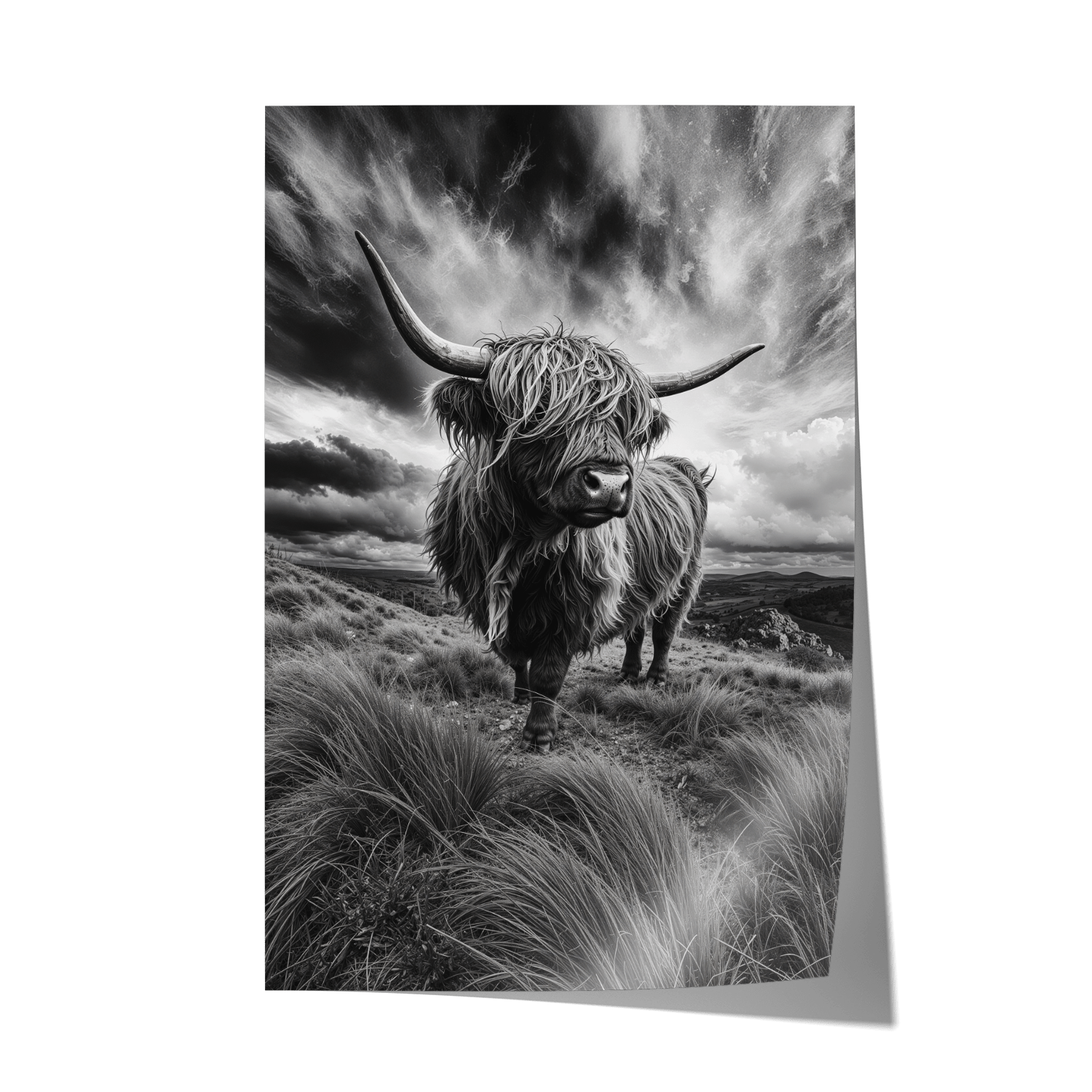 WINDSWEPT HIGHLANDER*Papier*40x60 cm*Papier*Kunstwerk*Masculina.nl