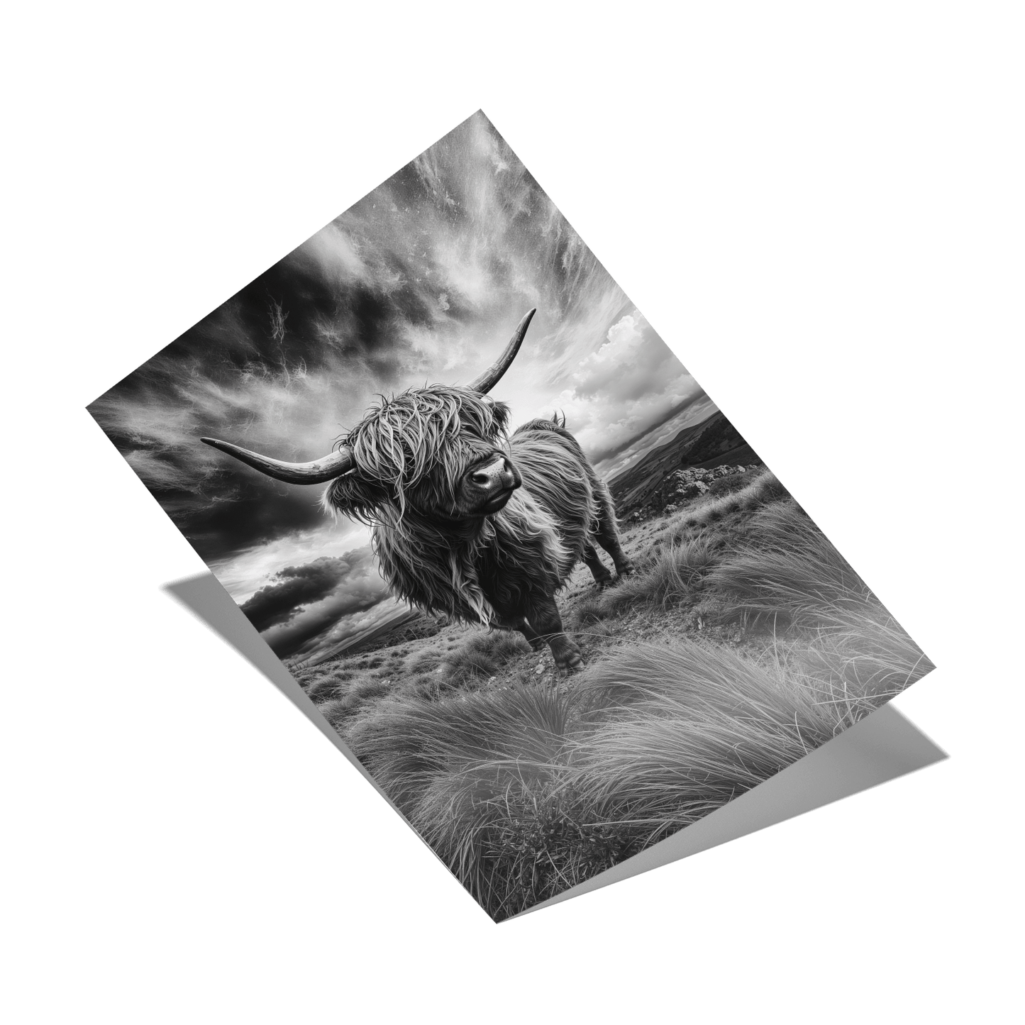 WINDSWEPT HIGHLANDER*Papier*40x60 cm*Papier*Kunstwerk*Masculina.nl