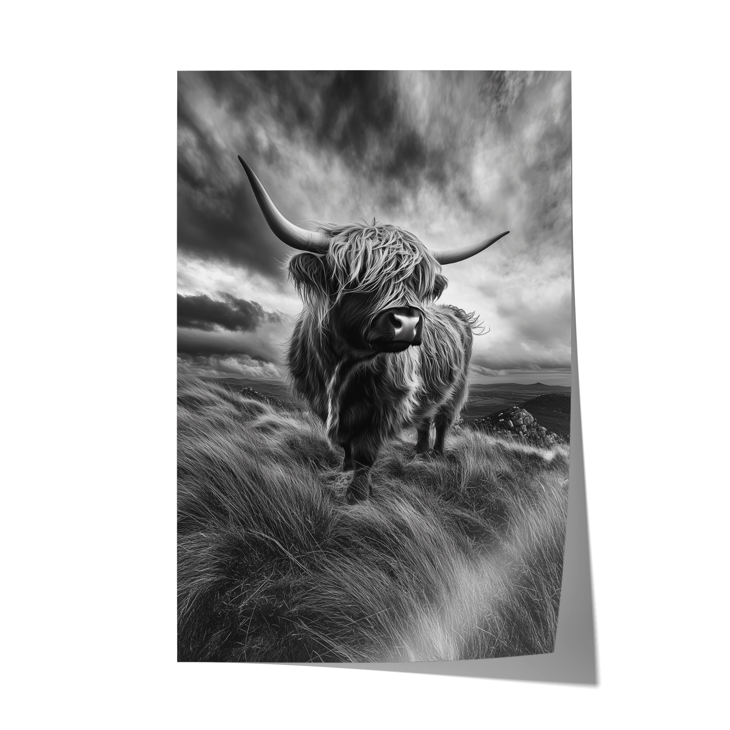 WINDSWEPT HIGHLANDER*Papier*40x60 cm*Papier*Kunstwerk*Masculina.nl