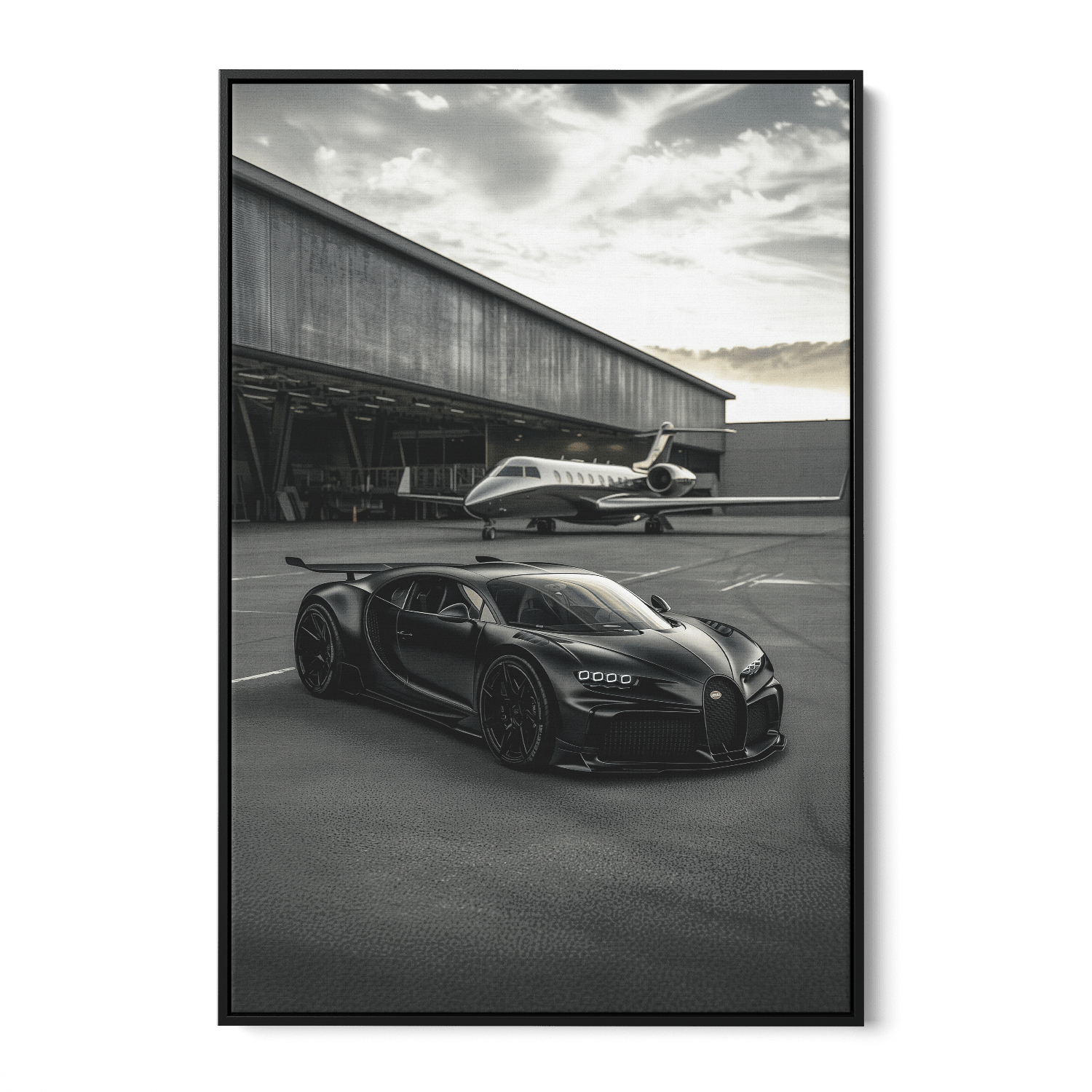 WINGS & WHEELS*Canvas*40x60*Baklijst*Kunstwerk*Masculina.nl*Auto's*Bugatti