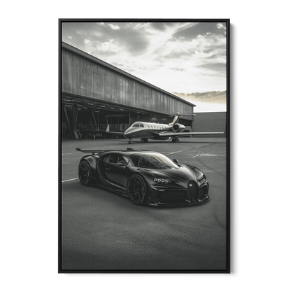 WINGS & WHEELS*Canvas*40x60*Baklijst*Kunstwerk*Masculina.nl*Auto's*Bugatti