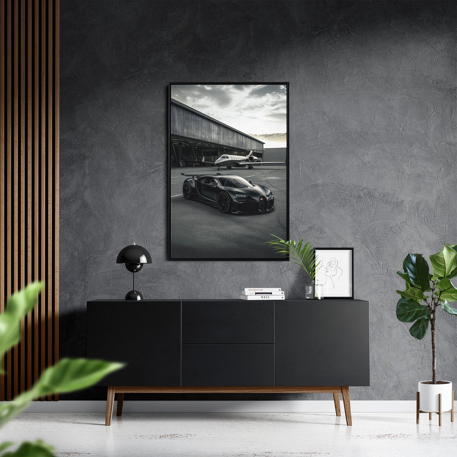 WINGS & WHEELS*Canvas*40x60*Baklijst*Kunstwerk*Masculina.nl*Auto's*Bugatti