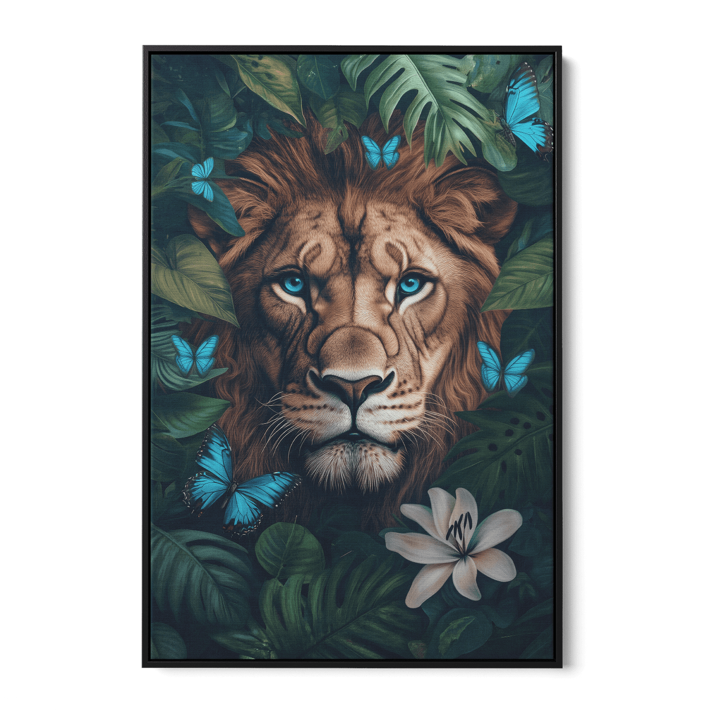 WINGS & WHISKERS - LION*Canvas*40x60*Baklijst*Kunstwerk*Masculina.nl