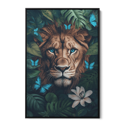 WINGS & WHISKERS - LION*Canvas*40x60*Baklijst*Kunstwerk*Masculina.nl