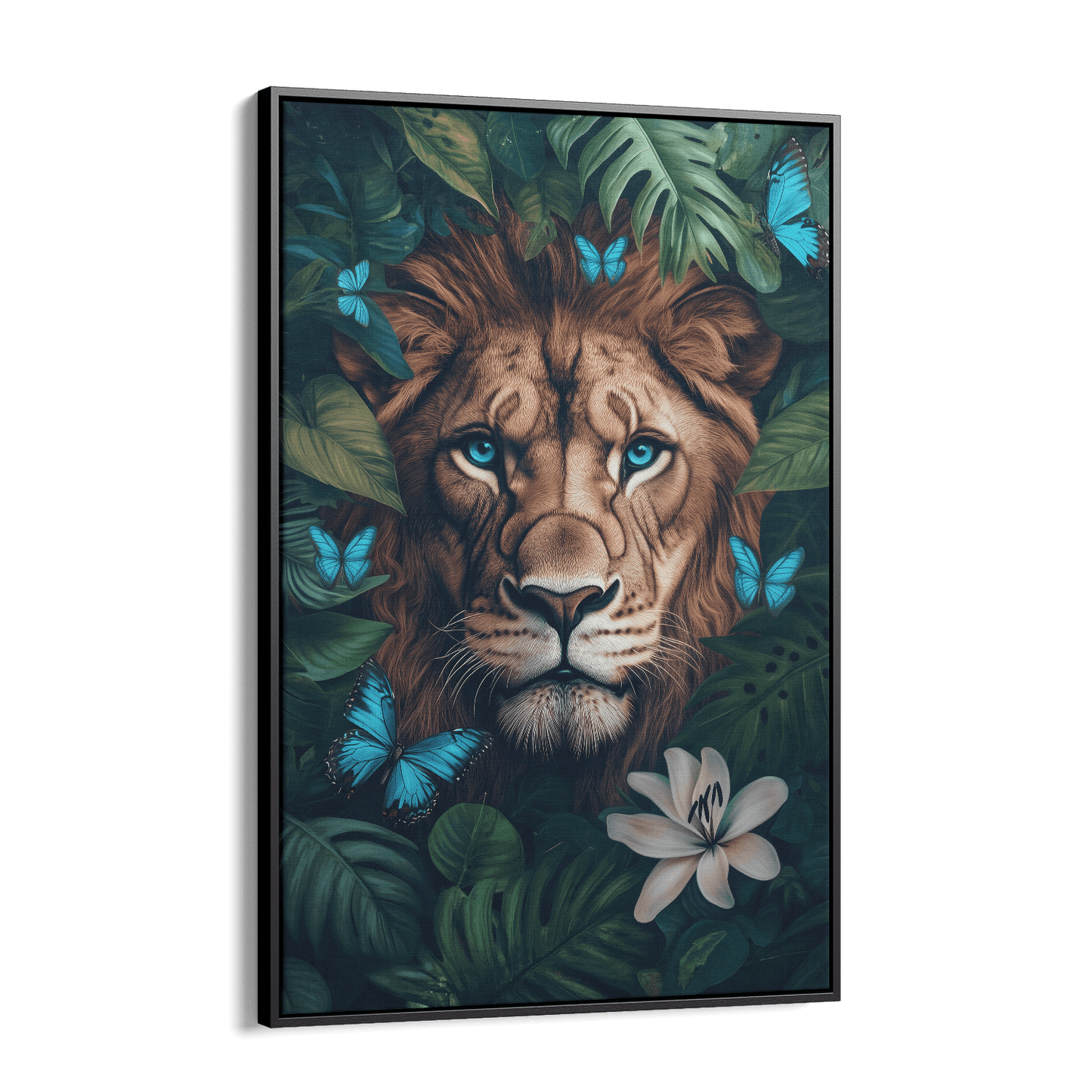 WINGS & WHISKERS - LION*Canvas*40x60*Baklijst*Kunstwerk*Masculina.nl