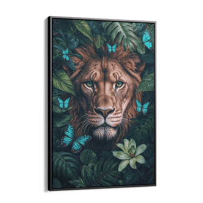 WINGS & WHISKERS - LION*Canvas*40x60 cm*Baklijst*Kunstwerk*Masculina.nl