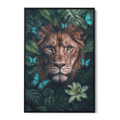 WINGS & WHISKERS - LION*Canvas*40x60 cm*Baklijst*Kunstwerk*Masculina.nl