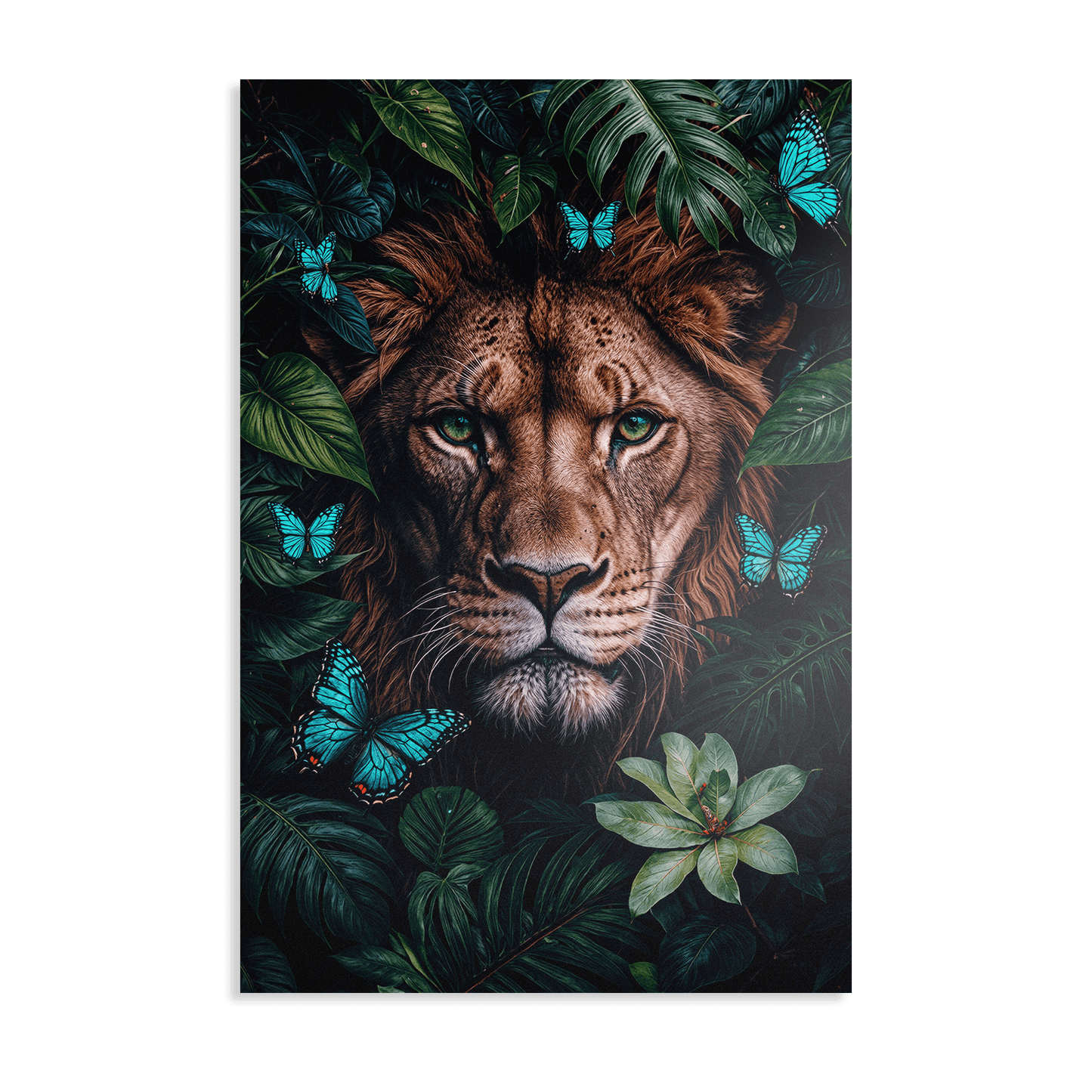 WINGS & WHISKERS - LION*Dibond*40x60 cm*Dibond*Kunstwerk*Masculina.nl
