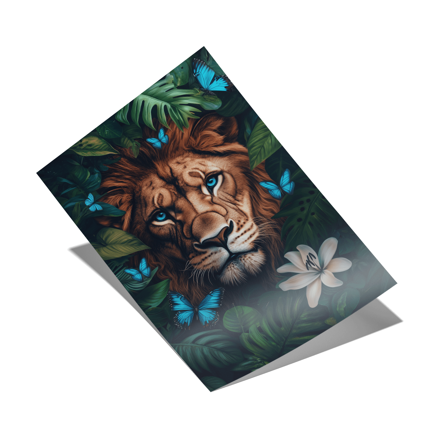 WINGS & WHISKERS - LION*Papier*40x60 cm*Papier*Kunstwerk*Masculina.nl