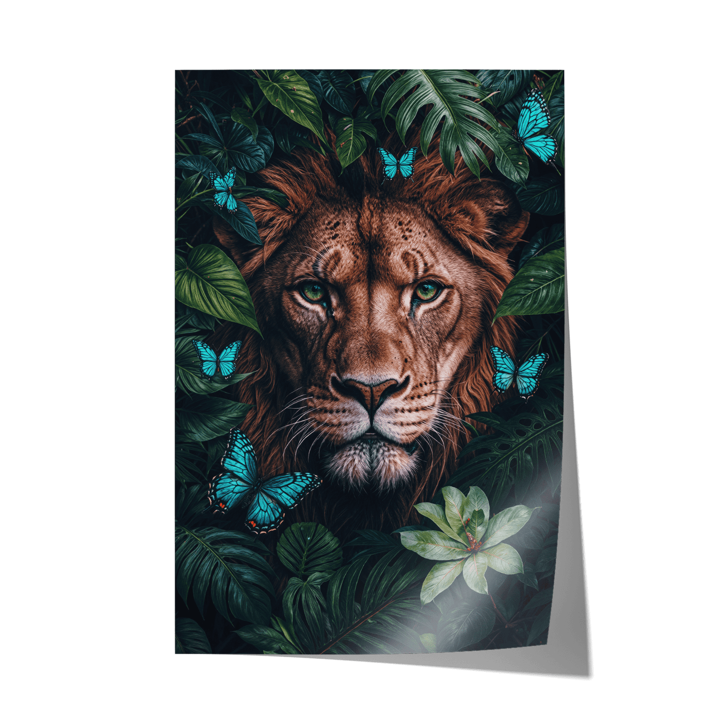 WINGS & WHISKERS - LION*Papier*40x60 cm*Papier*Kunstwerk*Masculina.nl